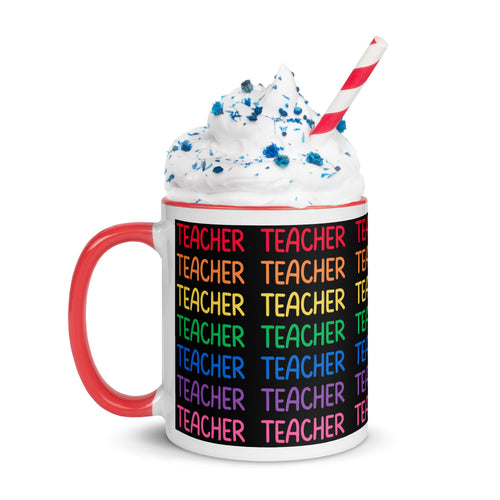 Rainbow Teacher Mug